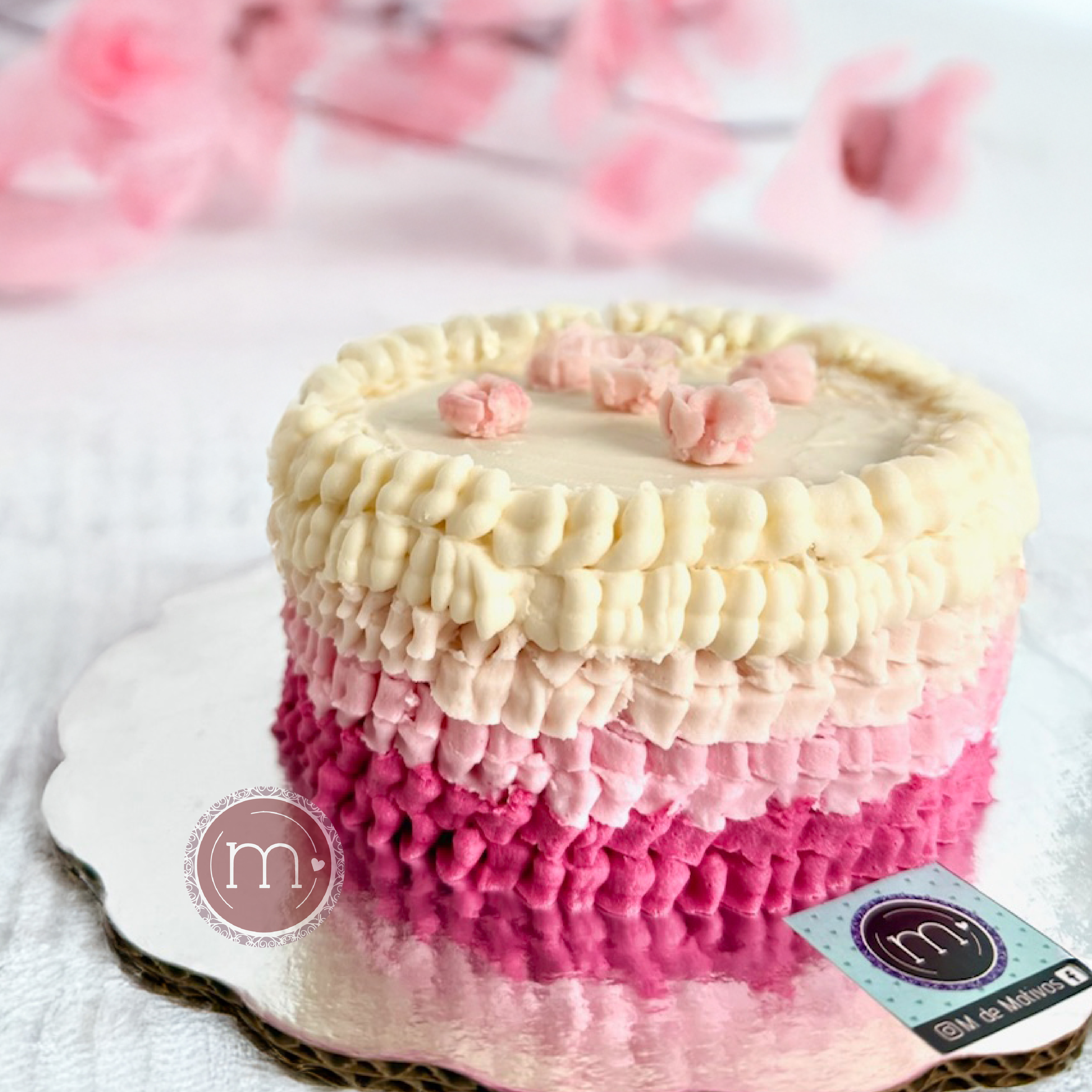 mini pastel personalizado rosa