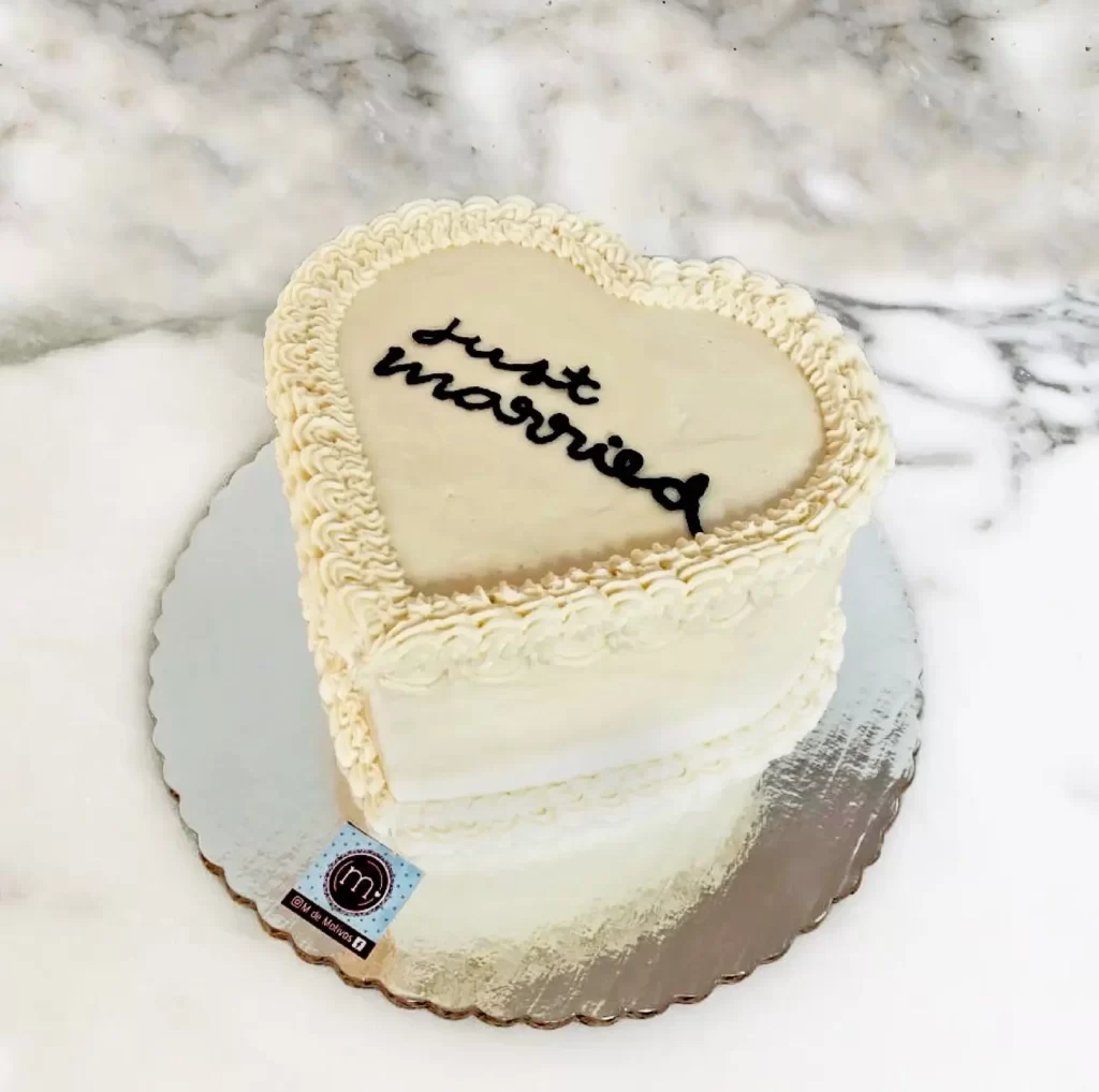 pastel de bodas - corazon