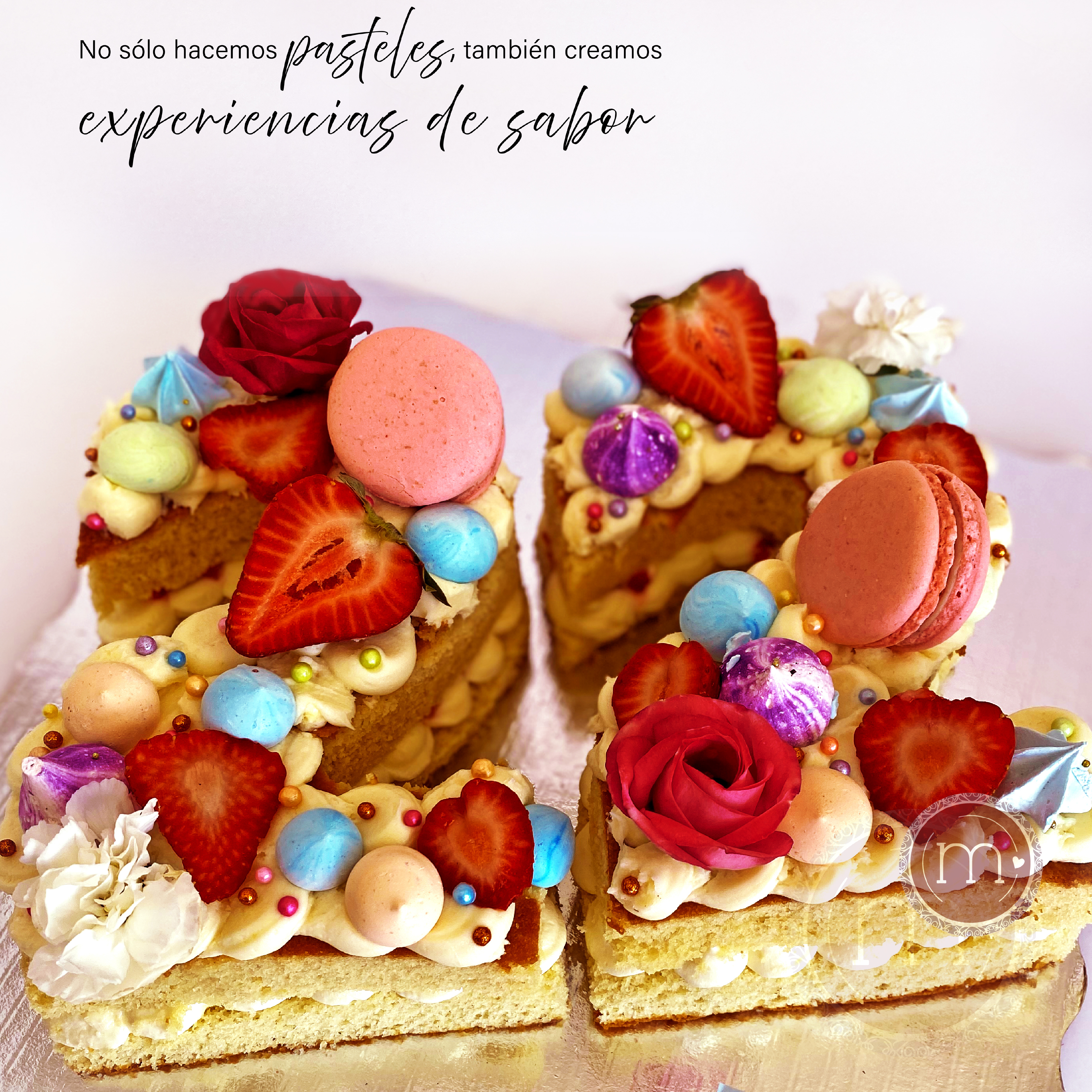 pasteles personalizados con macarrones