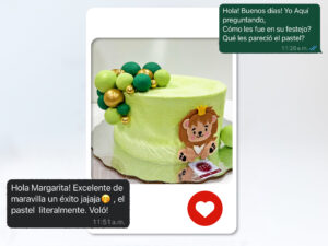 postres personalizados.pastel verde