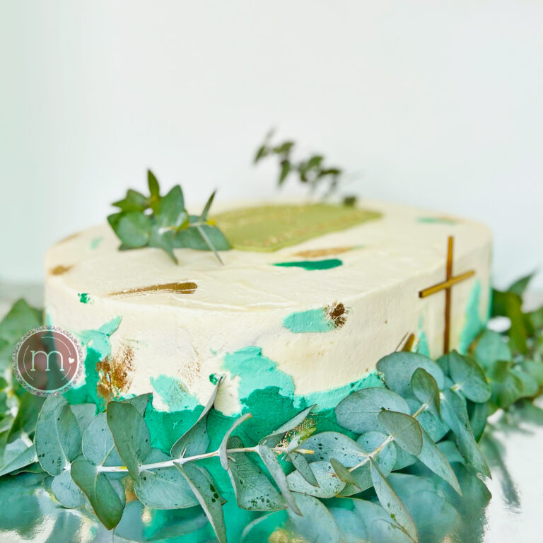 postres para primera comunión con flores