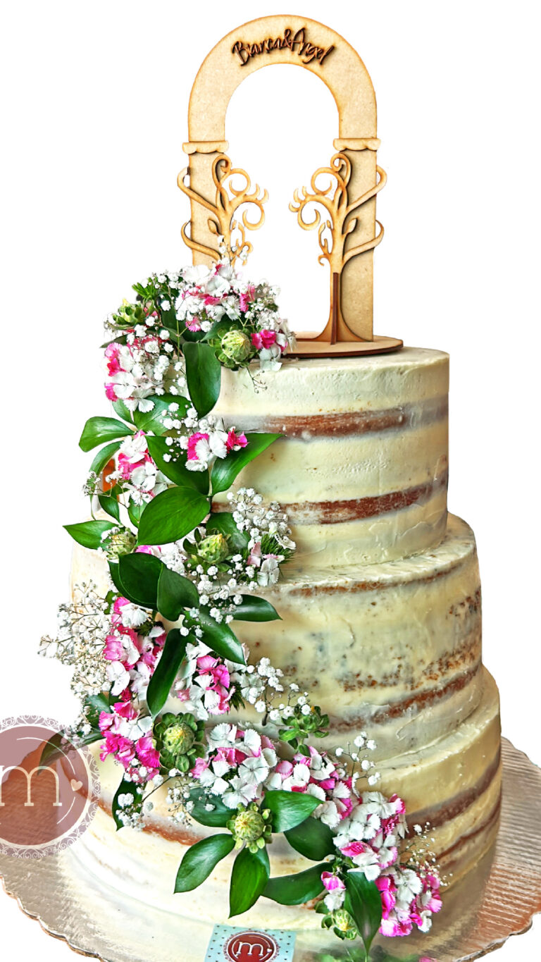 naked cake cascadas de flores