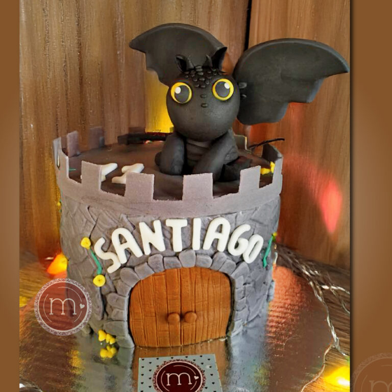 pasteles fondant dragón