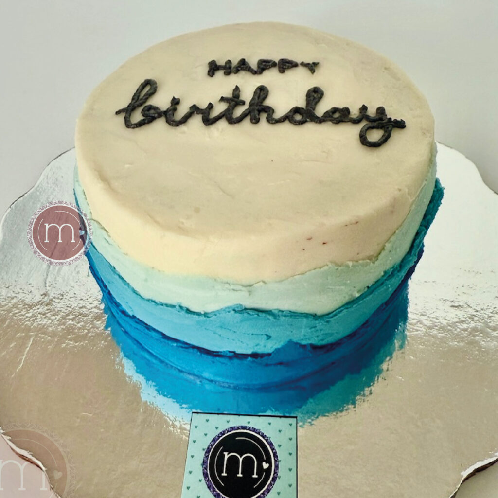 pasteles personalizados azul con blanco