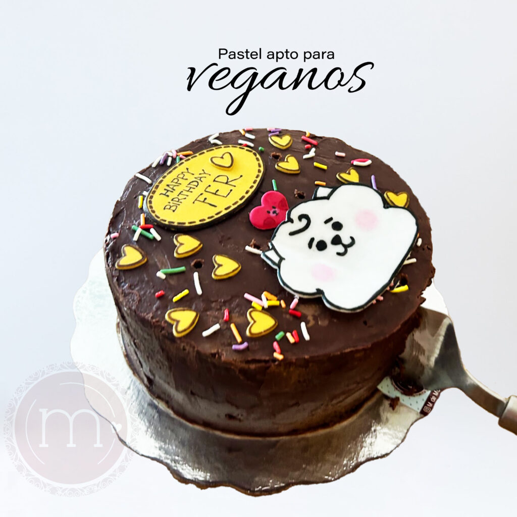 postres veganos. Pastel RJ