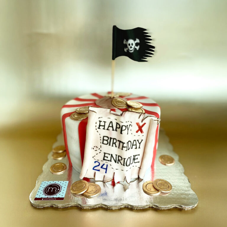 pastel fondant de piratas