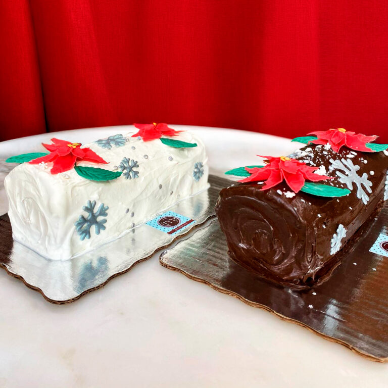 panqué navidas blanco y chocolate