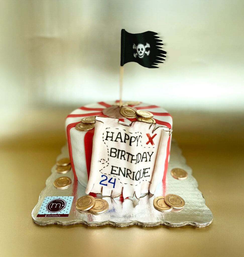 pastel fondant de piratas